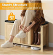 Stylish Wooden Storage Bench with Cushioned Seat