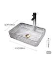 Modern Clear Crystal Glass Vessel Sink