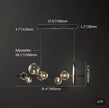 Modern Glass Bubble Pendant Light with LED Ring