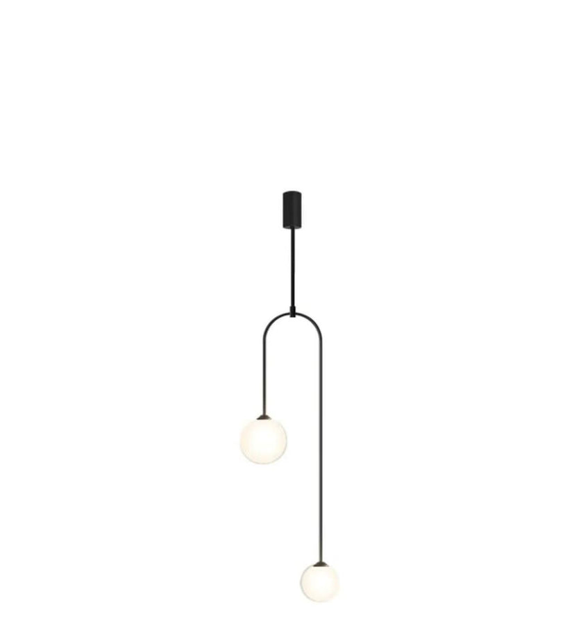 Modern Double Globe Pendant Light