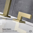 Brushed Gold Widespread Bathroom Faucet