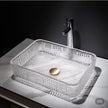 Modern Clear Crystal Glass Vessel Sink
