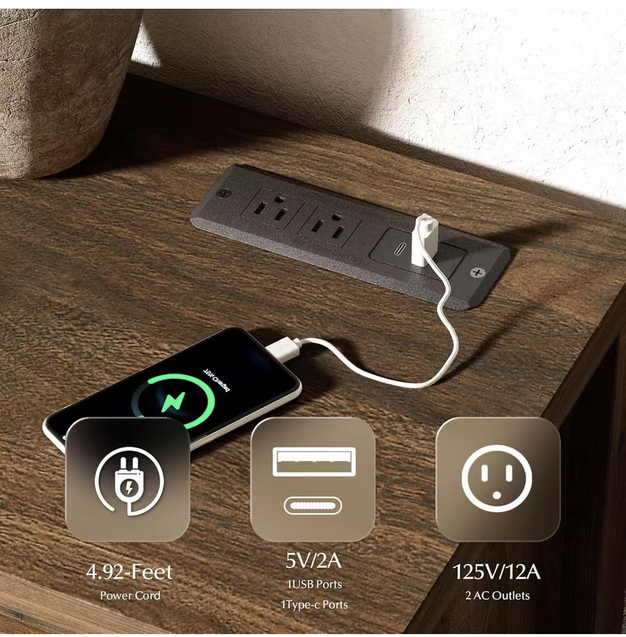 9-Drawer Dresser with Charging Station