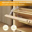 Stylish Wooden Storage Bench with Cushioned Seat