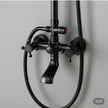 Matte Black Vintage Rain Shower System with Handheld Spray