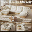 Modern L-Shaped 4-Seater Sectional Sofa with Ottoman