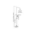 Matte Black Vintage Rain Shower System with Handheld Spray