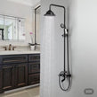 Matte Black Vintage Rain Shower System with Handheld Spray