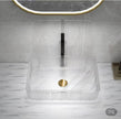 Modern Clear Crystal Glass Vessel Sink