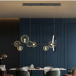 Modern Glass Bubble Pendant Light with LED Ring