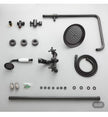 Matte Black Vintage Rain Shower System with Handheld Spray