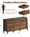 9-Drawer Dresser with Charging Station