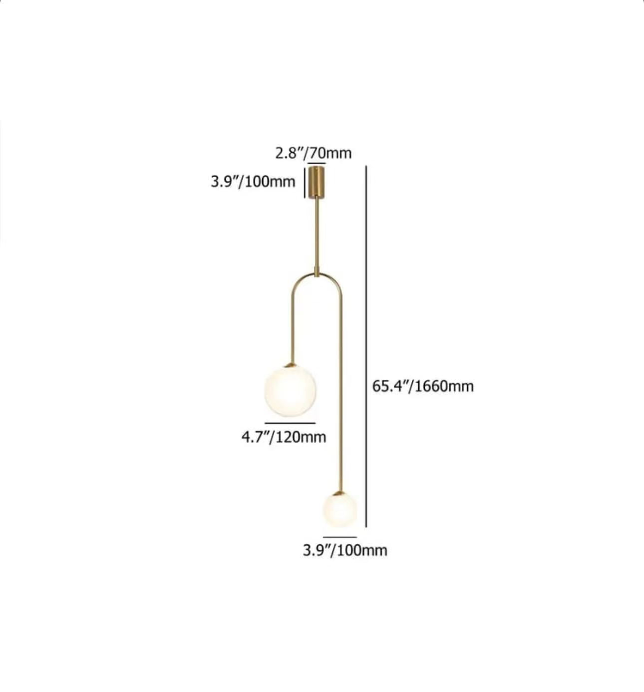 Modern Double Globe Pendant Light