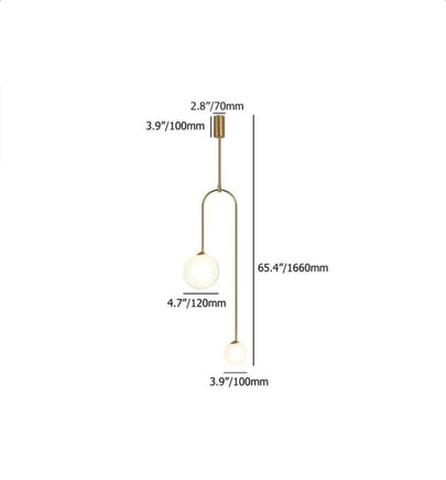 Modern Double Globe Pendant Light
