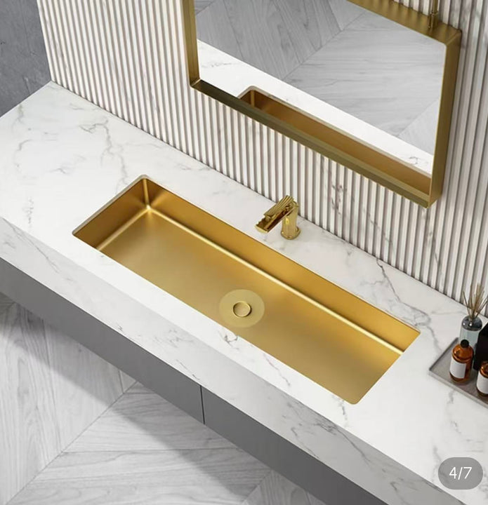 Modern Clear Crystal Glass Vessel Sink